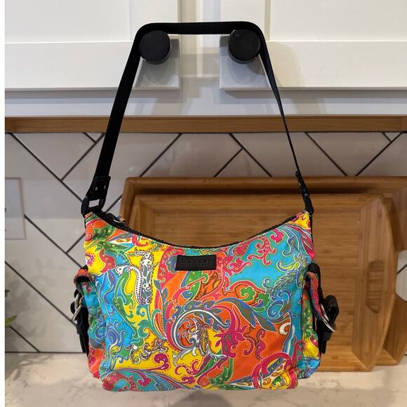 Lauren Ralph Lauren Bag Paisley Hobo Shoulder Bright Boho Colorful Y2K it girl - Picture 1 of 12